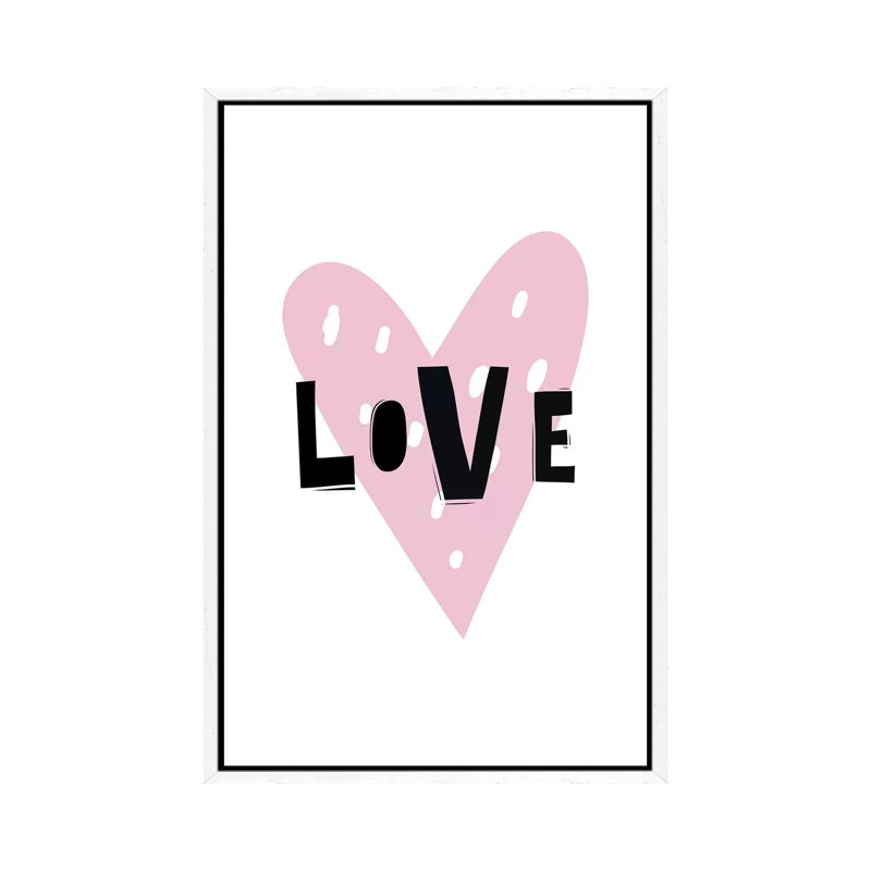 Love Heart Scandi by Pixy Paper - Gallery-Wrapped Canvas Giclée on Canvas, 152.5 cm H x 101.5 cm W, White Floater Frame