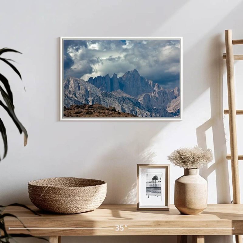 Majestic Mount Whitney, Floating Frame White, 19" X 13"