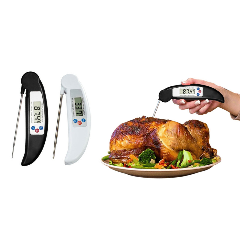 Thermomètre numérique pour viande et volaille -, Blanc