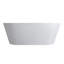 Baignoire ovale autoportante de 65 pouces à surface solide de style contemporain, finition matte pour les petites et moyennes salles de bain