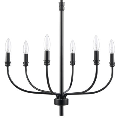 Newland 34'' Wide 8-Light Chandelier - Matte Black