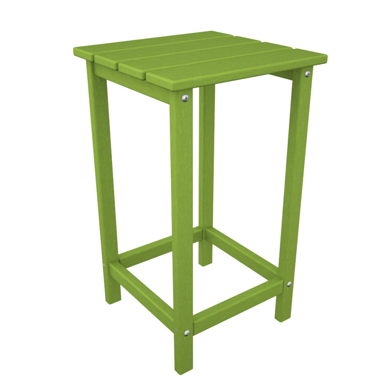 POLYWOOD Long Island 26" Counter Side Table, Lime