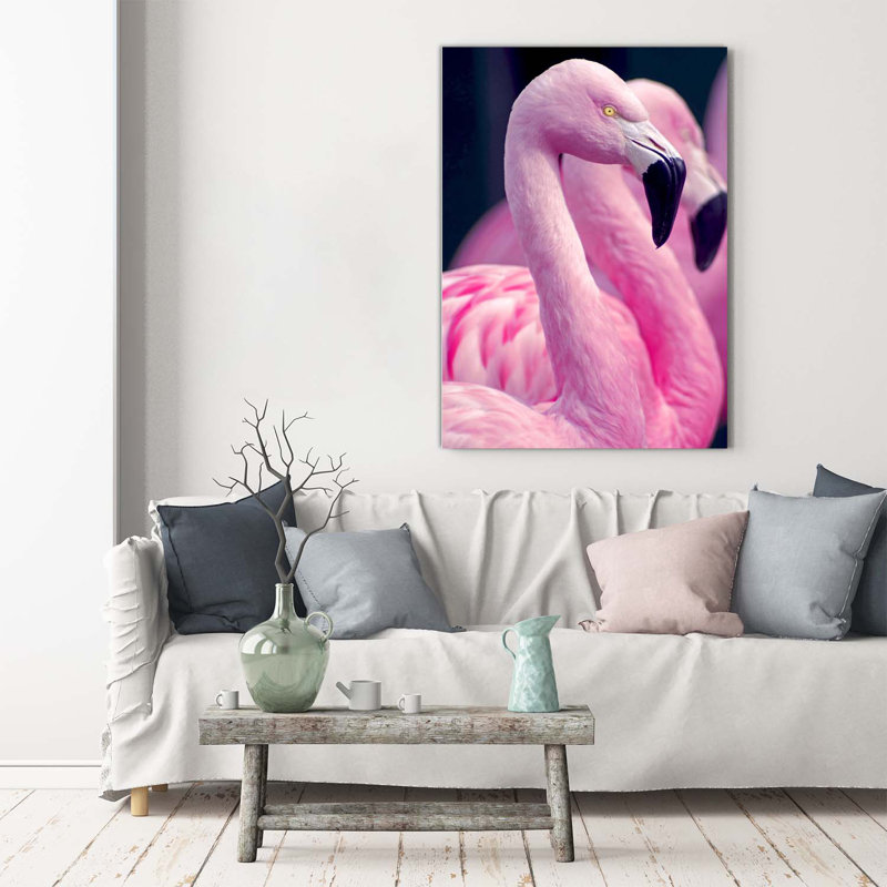 Flamingos - Wrapped Canvas Print