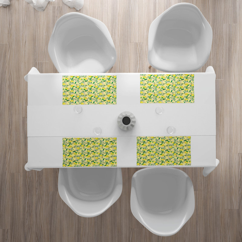 Polyester Floral Rectangle Placemat