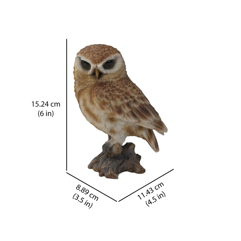 Statue hibou on souches