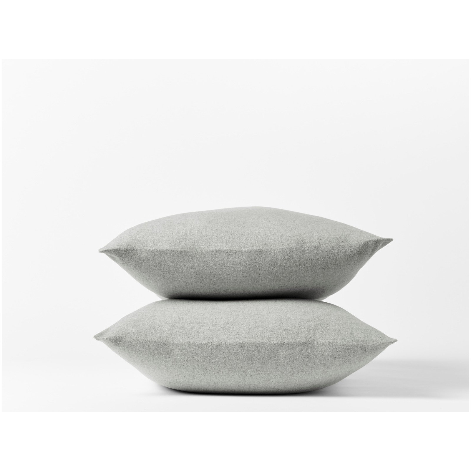Cloud Flannel Pillowcase, Standard/Queen Pillowcase, Pale Gray Heather