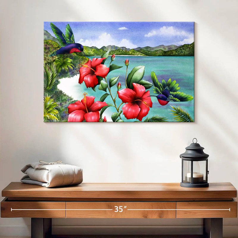 Harnek Hibiscus Hummers, H 16 po x l 24 po