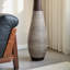 Vase de plancher sur pied de 39 po de hauteur - Rotin artificiel durable - Élégante pièce de décoration intérieure