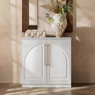Mid-Century Modern Arched Panel Floor Cabinet
