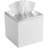 Creative Scents Estella White Square Tissue Box Cover