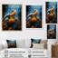 «Curious Underwater Sea Turtle IV», reproduction sur toile-1905996086-1905996066