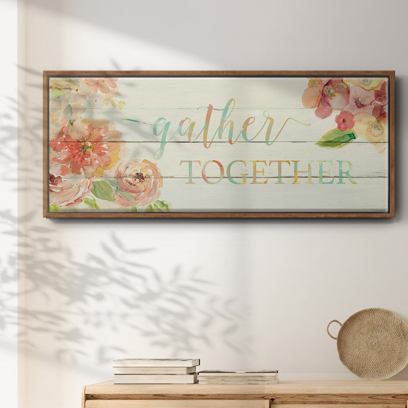 Gather Together- Framed Canvas, 20" H x 50" W