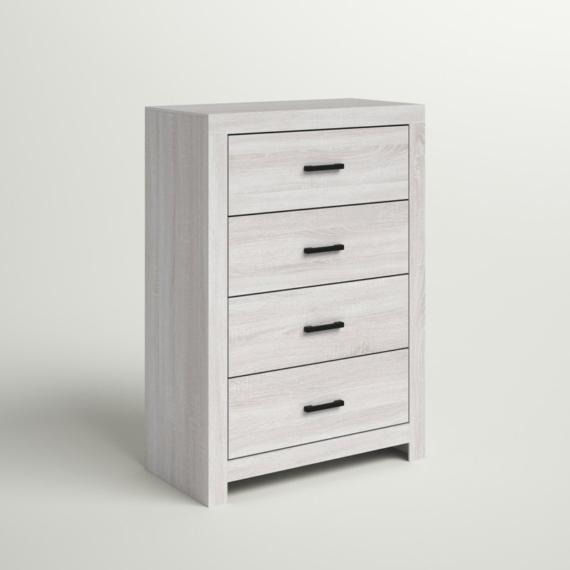 Commode 4 tiroirs l 31,5 po Bluffton, Blanc côtier