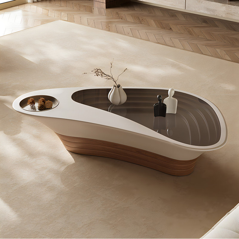 No Assembly Required Uniquely Designed Abyssal Vortex Shaped Coffee Table