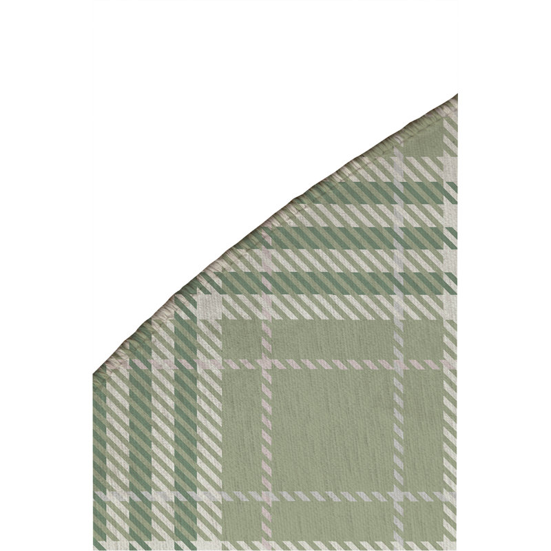Christopher Plaid Non-Slip Outdoor Rug, Round 5'