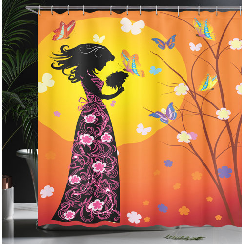 Ambesonne Teen Shower Curtain with Hooks Included | Wayfair