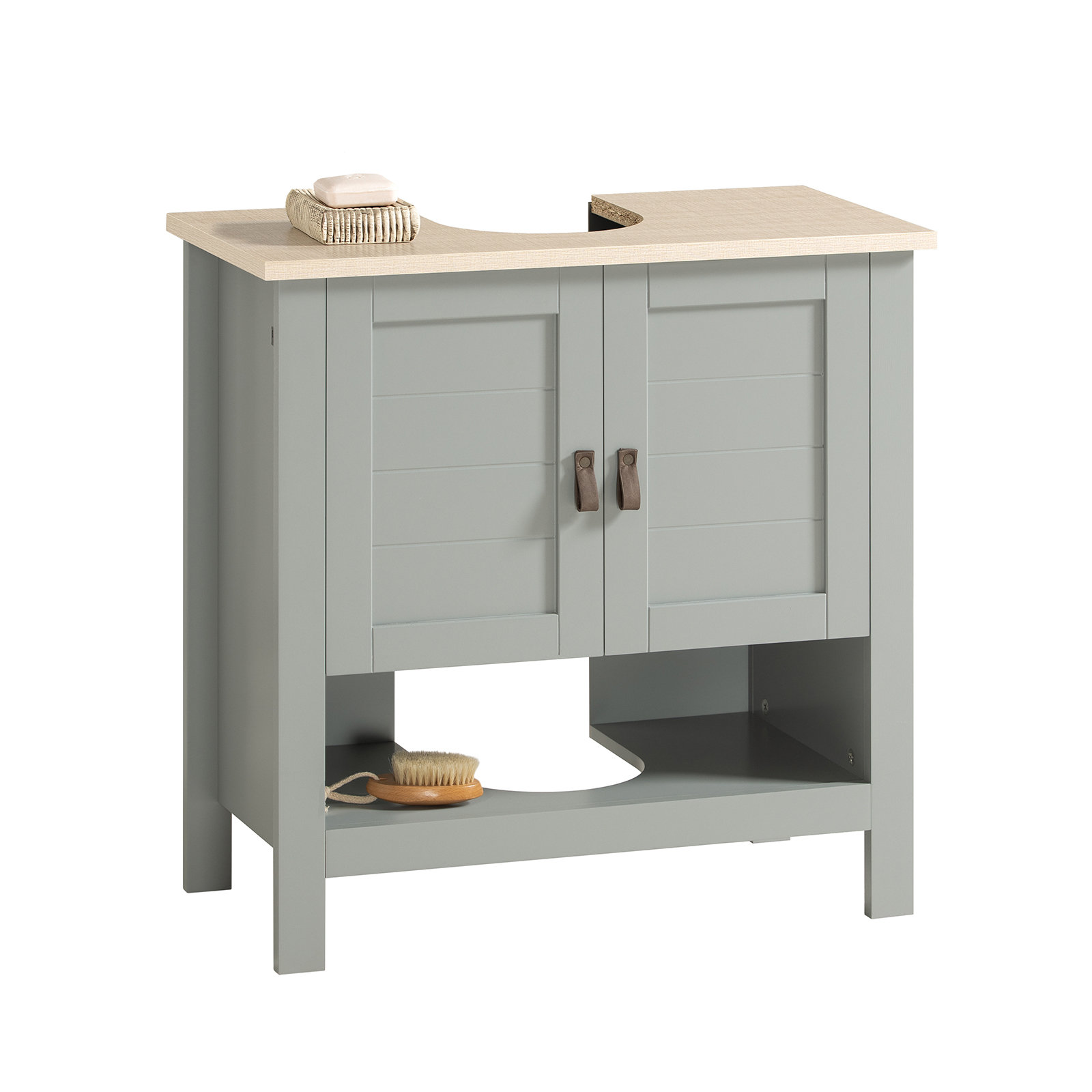 60 cm x 60 cm freistehender Waschbeckenunterschrank Montalto