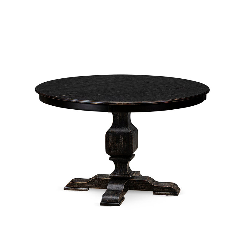 L'ensemble de table de salle à manger moderne 7 pièces se compose d'une table et de 6 chaises de salle à manger modernes en tissu de polyester brun avec dossier haut - fini noir sablé