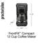  Cafetière compacte 12 tasses ProFcor Silex FrontFill, compatible avec les bouchons intelligents, noir, 43680G