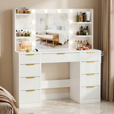 108Cm Dressing Table With Usb And Type-C Charge