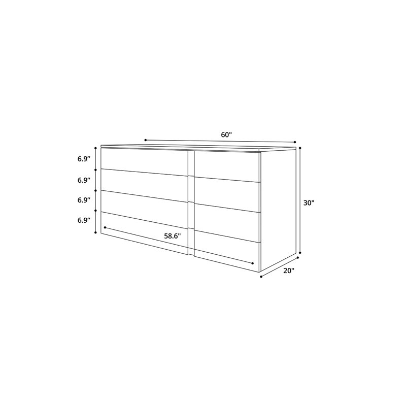 Park 4 - Drawer Dresser, Dark Gull Gray