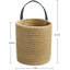 Ensemble de 2 paniers suspendus en jute - petit panier de corde en fougère tissée avec plantes à fleurs, ensemble de décoration boho, 7,87 po x 7 po x 11,7 po