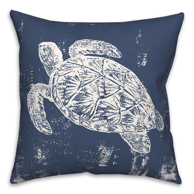  Housse et insert de coussin carré Stamp Stamp, Bleu marine