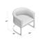 Fauteuil demi-tonneau Regan avec poils sur peau-64402652