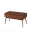 Table basse rétro 1 pièce avec meubles en bois et placage de noyer 2 tiroirs