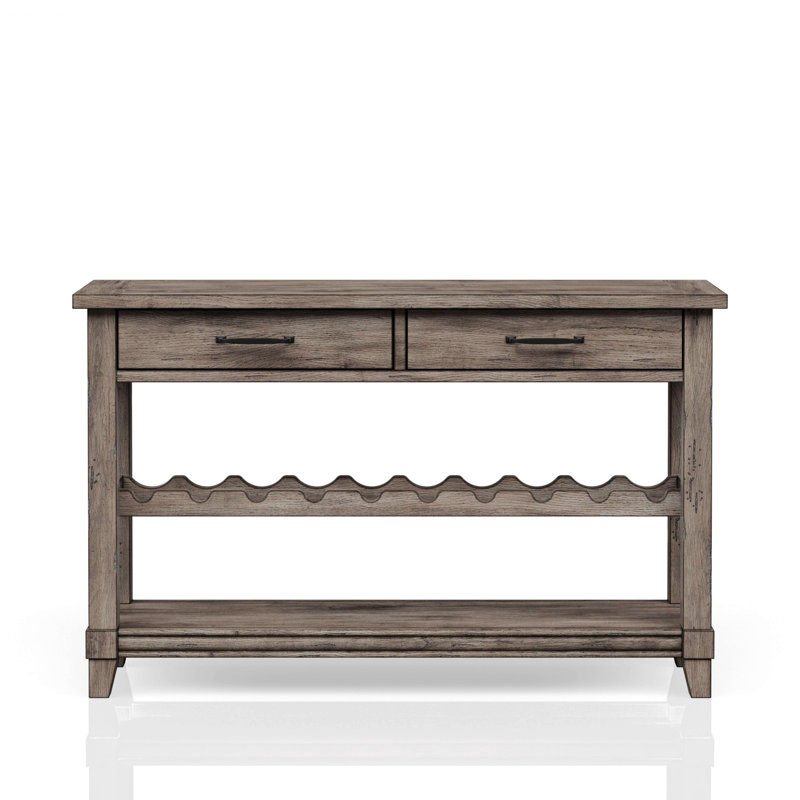 Console avec rangement pour bouteilles de vin et tiroirs de rangement