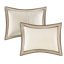 Couette King taupe/brun - 7 pièces, lavable à la machine, couleur neutre, taille décorative