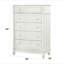 Commode 5 tiroirs Ivoire
