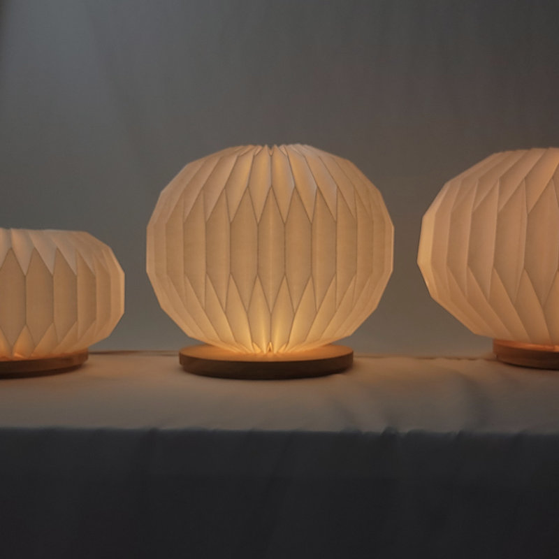 Solid Wood Globe Lamp