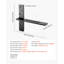 2 Pcs Shelf Brackets 14 Inch / 355.6 Mm Heavy Duty Floating Shelf Brackets-122565014