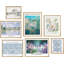 Collage Morris Monet, fleurs sauvages, art rétro abstrait pour le salon, la chambre à coucher, le bureau, impression sur bois, 7 pièces-92584359
