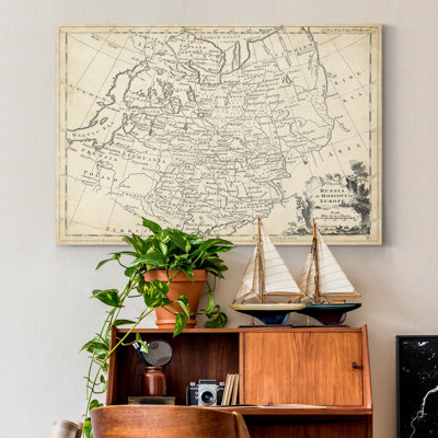 Map Of Russia - Wrapped Canvas Print