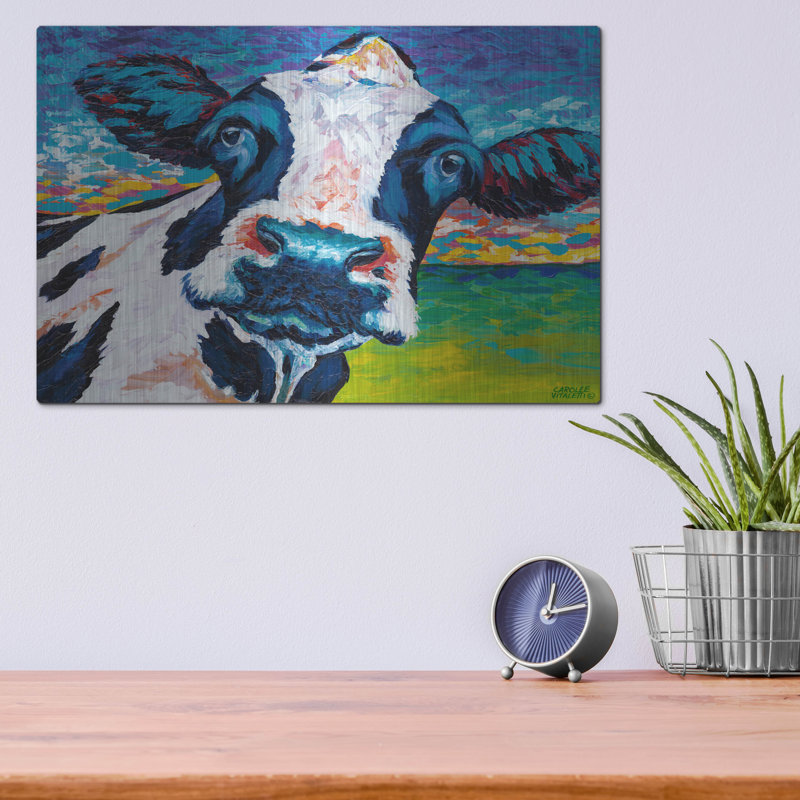 «Pasture Cow 1» par Carolee Vitaletti, H 12 po x l 16 po