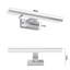 LED mirror light bathroom modern - chrome 4000K neutral white 8W wall light IP44 waterproof bathroom lamp for basement kitchen bathroom cabinet-874657126