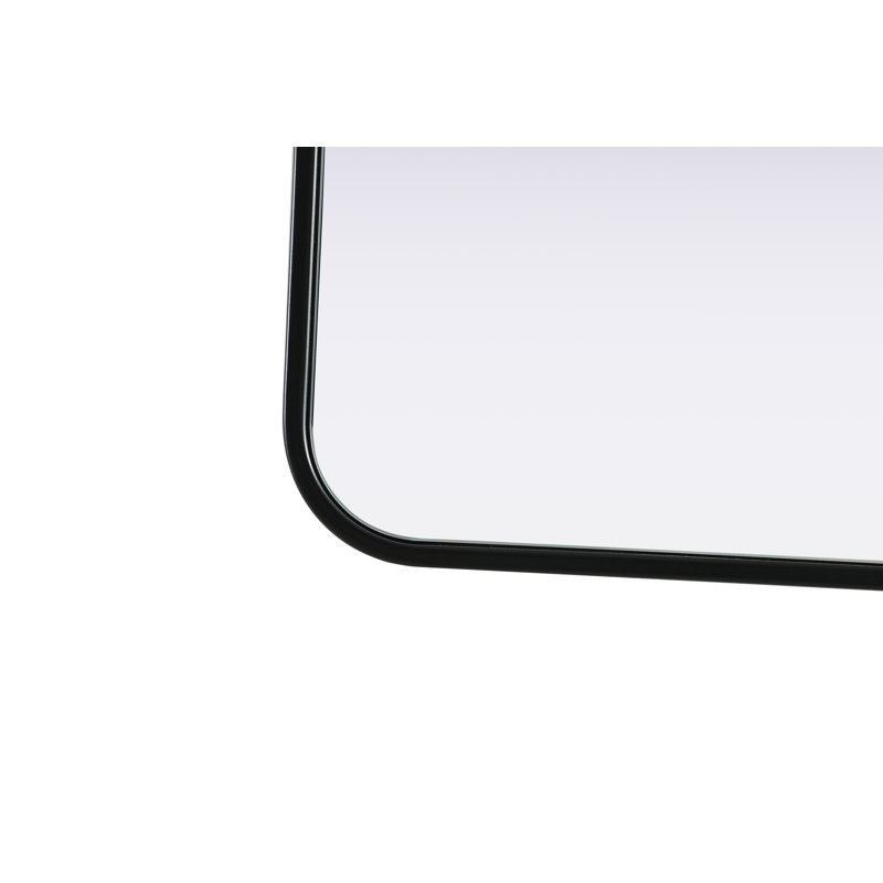 Erath Contour Metal Mirror, 36" x 24", Black