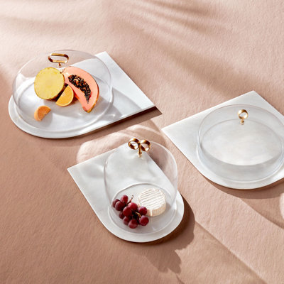 Nude Cupola Lead Free Crystal Cheese Board
