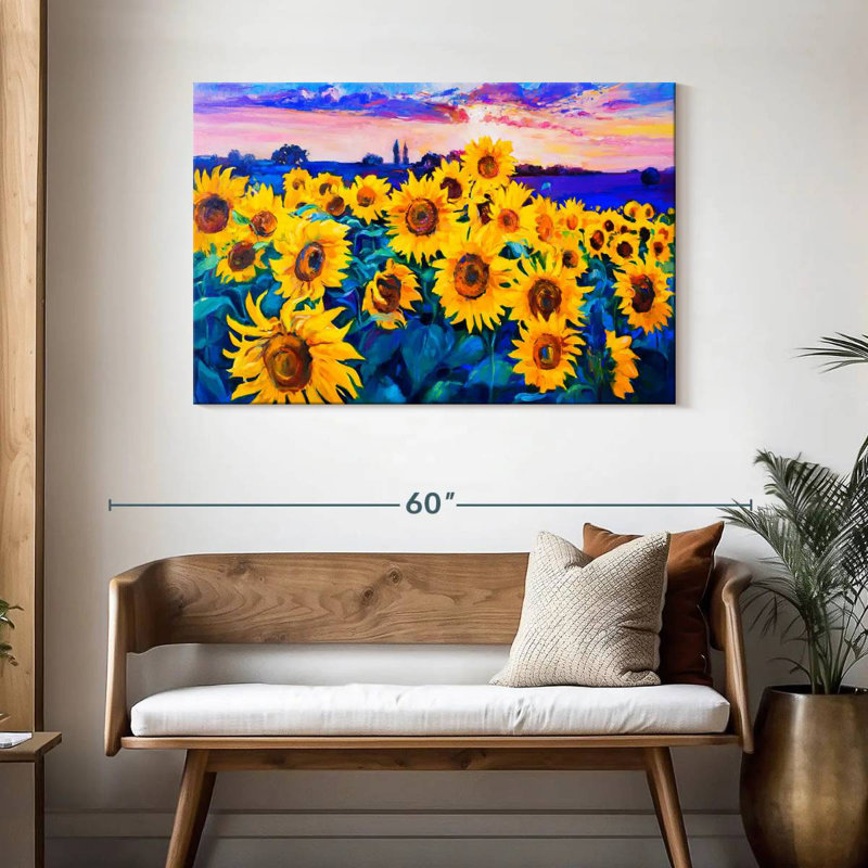 Acrylique floral Alvord, H 30 po x l 45 po