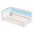 Corner Bed Frame With 2 Drawers & Storage Bookcase, Twin Daybed With Charging Station & Led Lights For Living Room, Bedroom & Guest Room, White-216352450