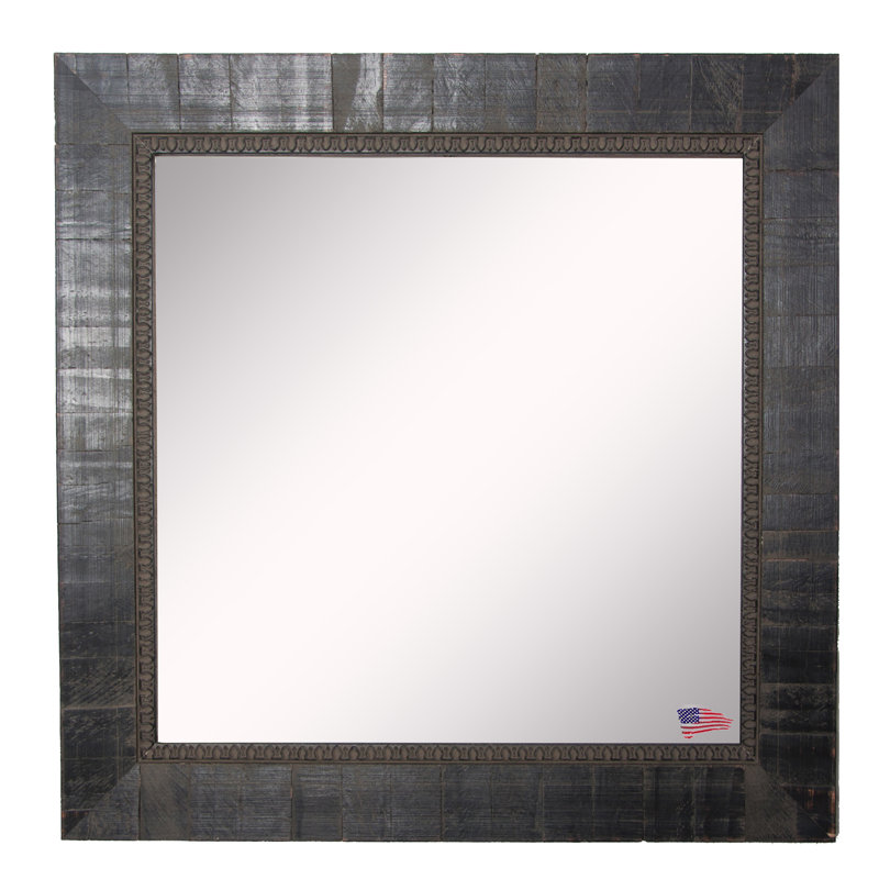 Algoma Wood Wall Mirror, 24.5" H x 24.5" W
