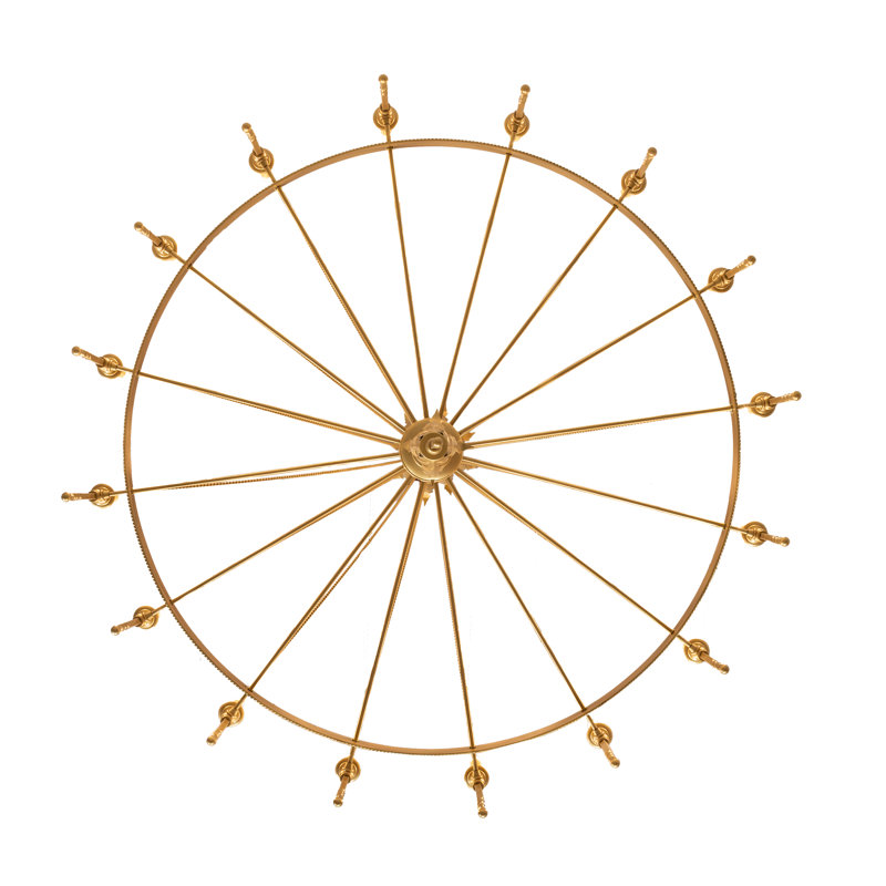 56" Wide Amaury 16 Light Chandelier, 54" H x 56" W x 56" D, Goldtastic, 16