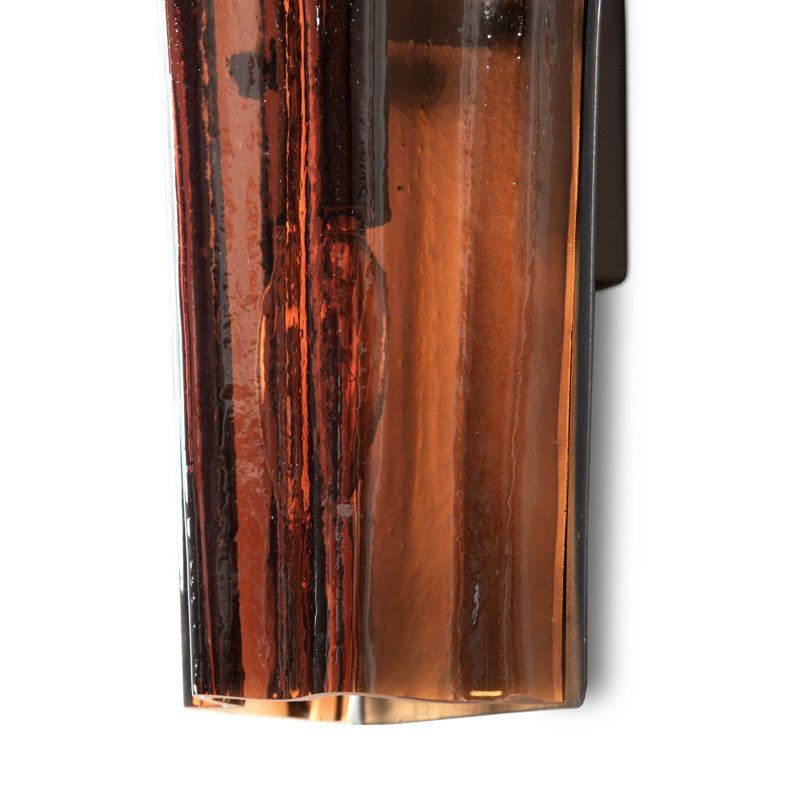 Applique Thea - verre ambré, Vert ambré