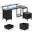 L-Shaped Metal Base Computer Desk