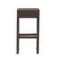 Chaises d'extérieur en brun foncé sans dossier en PE, pour sièges de patio 2 pièces, brun, structure en fer, intempéries et jardin