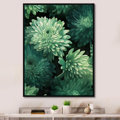 " Green Mums Blossoms "