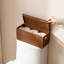  Panier de toilette en rotin pour salle de bain, brun