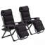 Ensemble de chaises longues inclinables et pliantes pour l'extérieur